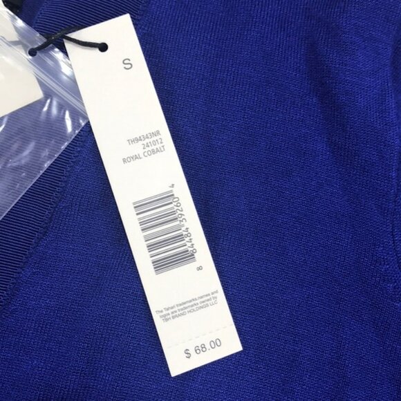 🎁 T Tahari Grosgrain Ribbon Trim V-Neck Cardigan - Picture 4 of 7